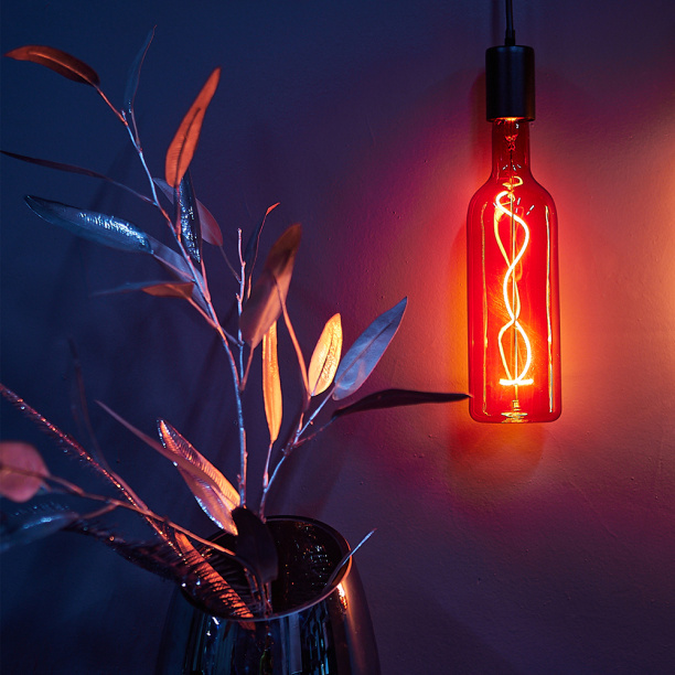 Светодиодная лампа Uniel SOHO Бутылка 5 Вт E27 филаментная красная от магазина ЛесКонПром.ру