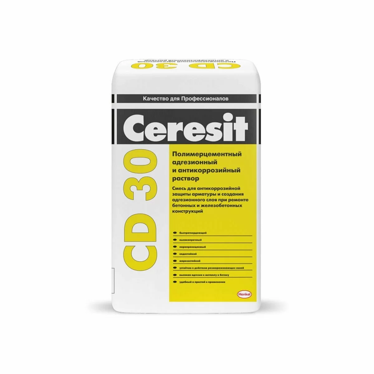 Раствор цементный однокомпонентный антикоррозийный CERESIT CD 30 15 кг от магазина ЛесКонПром.ру