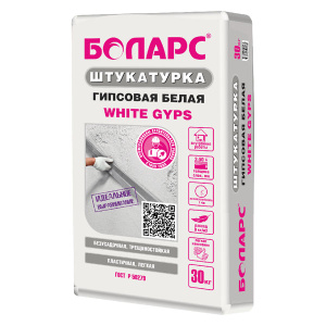 Штукатурка гипсовая Боларс WHITE GYPS (белая), 30 кг