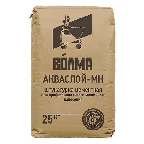 Штукатурка цементная Волма Акваслой МН 25 кг для машинного нанесения от магазина ЛесКонПром.ру